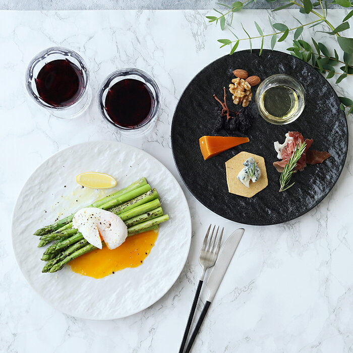 プレート 24cm スレート調 ホワイトおしゃれ 皿 食器 和食器 大皿 ディナープレート ワンプレート 盛り皿 パスタ皿 主菜皿 メインプレート サラダ皿 デザート皿 シンプ t-east-10025822 EAST table サンプル画像3