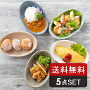 【最大400円OFFクーポン5/1～5/7 9:59】送料無料 楕円カレー皿＆パスタ皿 24cm 和風マット5色セット minoruba食器セット セット食器 フ..