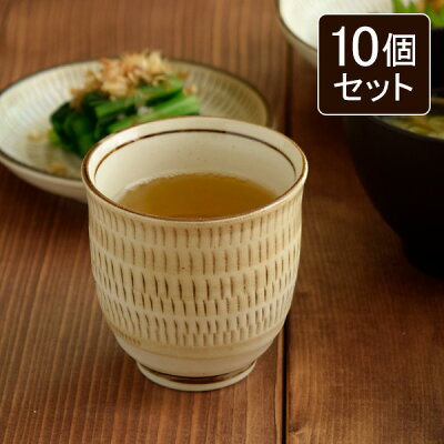 湯呑み 業務用10個セット 美濃民芸 和食器 ゆのみ 湯のみ 湯飲み コップ カップ 食器セット セット食器 茶器 素朴 ナチュラル 食器 業務用 おしゃれ