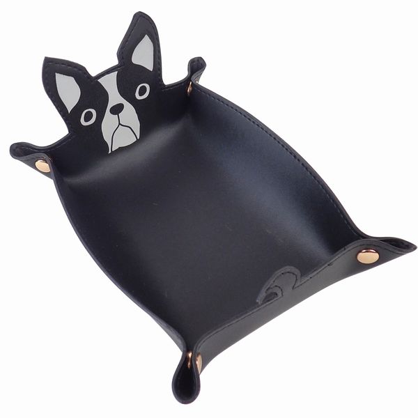 インテリアトレイ 整理用品 トレー お盆 小物入れ インテリア雑貨 家具 インテリア 犬 わんちゃん いぬ イヌ レザートレイ ブブリン 小物トレイ アクセサリー 鍵 小物収納 四隅ボタン 簡単組み立て FLAPPER 可愛い 不思議 ちょっと変わった