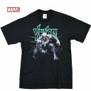 半袖 Tシャツ カットソー トップス メンズファッション MARVEL ベノム マーベル ヴェノム アメコミ アベンジャーズ スパイダーマン ハルク キャラクター 悪役キャラクター VENOM プリントTシャツ 迫力あるデザイン カッコいいTシャツ 悪役 大きなヴェノム プリント 迫力ある