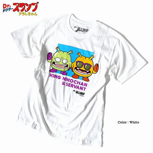 半袖 Tシャツ カットソー トップス メンズファッション アニメ Drスランプ アラレちゃん キャラ 宇宙人 ニコチャン大王 家来 プリントTシャツ 懐かしのアニメ ドクタースランプアラレちゃん キャラクター 宇宙の玉者 街中でも目立つ 名コンビプリント プリントネーム