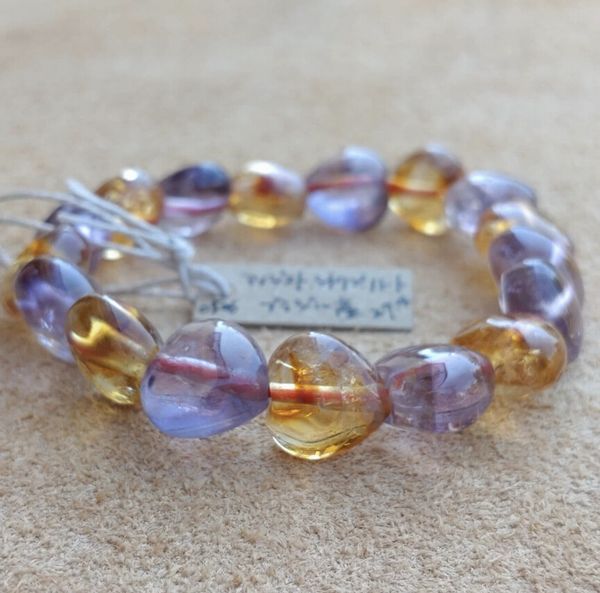 ブレスレット レディースアクセサリー アクセサリー ファッション アメジスト シトリン ハート 紫色と..