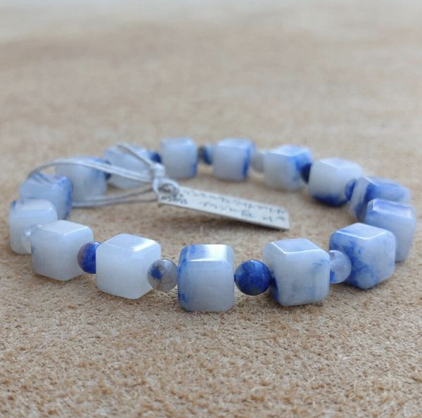 ブレスレット レディースアクセサリー アクセサリー ファッション デュモルチェライトシリカ キューブ ..