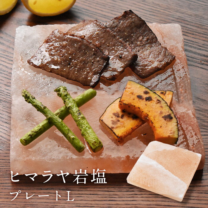 ヒマラヤ岩塩プレート Lサイズ 大 15x15cm ヒマラヤンロックソルト 焼肉 バーベキュー 蒸し焼き 器 グリル ヒマラヤ岩塩 塩 ソルト アウトドア BBQ キャンプ 【常温A】MR553-L