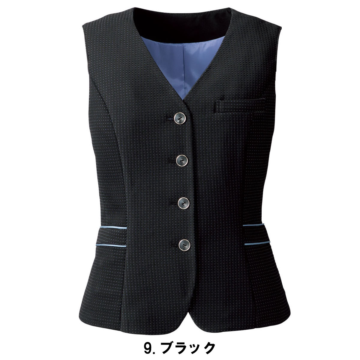 ニットベスト/ホルダーループ付 FV36359 5号〜23号 女性用 NUOVO ヌーヴォ 1色展開