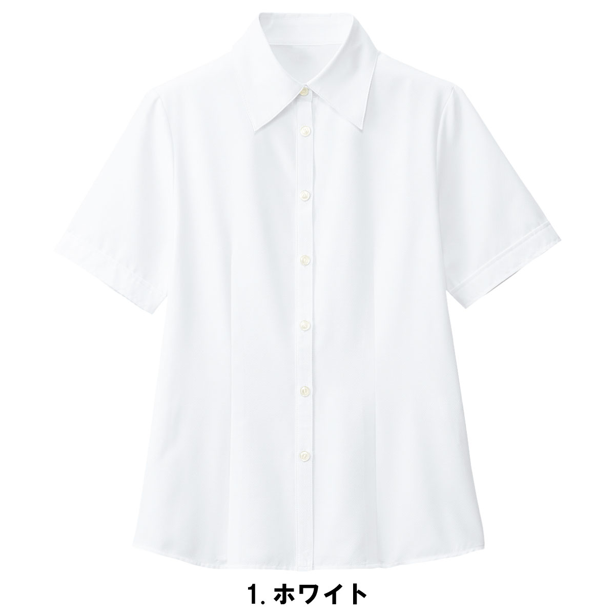 ボンマックス RB4556 半袖ブラウス ホワイト (15) サイズ:11G BONOFFICE アパレル　レディース レディース（その他）