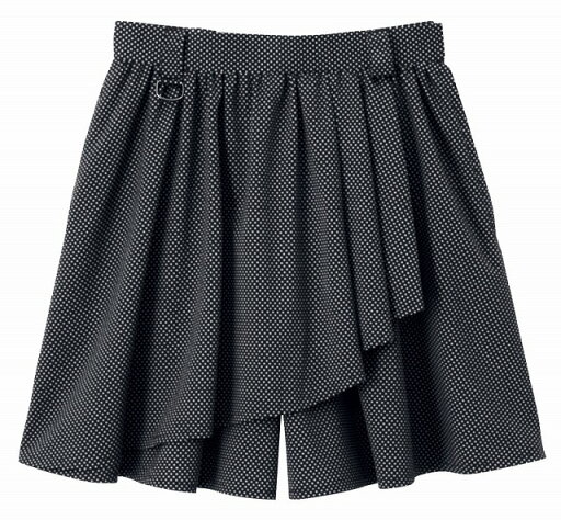 キュロット 【ボストン商会 ボンユニ BON UNI】 パーラー制服 アミューズメント制服 ラップキュロット ユニフォーム 水玉プリント 52237-16 紺ドット キュロット 【ボストン商会 ボンユニ BON UNI】 パーラー制服 アミューズメント制服 ラップキュロット ユニフォーム 水玉プリント 52237-16 紺ドット
