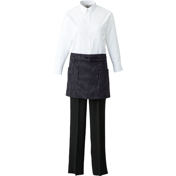 ショートエプロン T-7933 フリーサイズ アルベチトセ arbe ストライプ