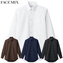 メンズボタンダウン長袖シャツ FB5049M S~5L 男性用 FACEMIX フェイスミックス 4色展開
