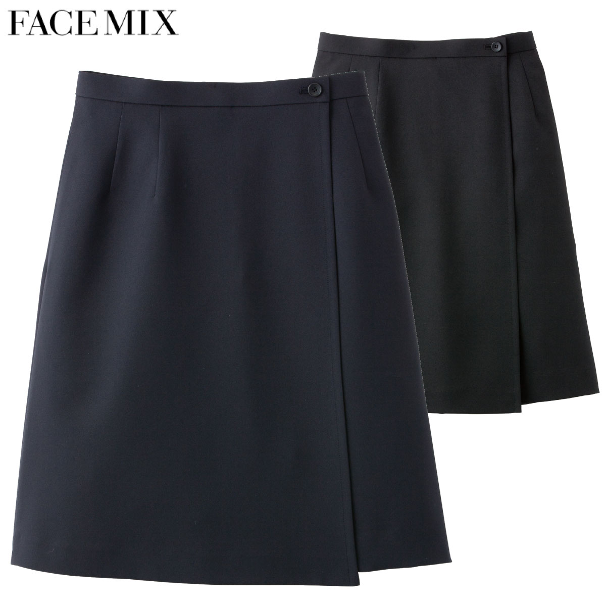 Culotte キュロット 新しく加わったキュロットは、 動きやすさと見栄えを兼ね備えた ラップ式デザインで高級感をキープ。 【MATERIAL】 素材：パミオ 混率：ポリエステル100% ■女性用 レディース ■無地 ■ストレッチ ■撥水 ■防汚 ■静電気防止 ■手洗い洗濯OK ■両脇シームポケット ■前中心ファスナー開き(フロントファスナー) ■前後覆い布付き(前後ラップ式) ■総裏仕様 ■ウエスト内側にアクアチタン含浸テープ付き ※アクアチタンとはファイテン社の水溶化メタル技術により、チタンをナノレベルで水中に分散したものです。 ※本商品はファイテン社の独自技術を取り入れたコラボレーション商品です。 【COLOR】 ■8.ネイビー ■16.ブラック 【SIZE】 ■5号/7号/9号/11号/13号/15号/17号 ★☆ストライプタイプはこちら☆★