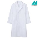 DOCTOR COAT 【生地】 ■薄手でしなやか「ポプリン」 タッサーよりも少し薄手の素材。厚みがない分しなやかではおりやすく、動きもスムーズです。防汚加工を施しているので汚れがつきにくく、また汚れを落とすのも簡単です。 【MATERIAL】 素材/ポプリン （ポリエステル65％・綿35％） ■男性用（メンズ） ■長袖 ■シングル ■SEK（制菌加工） ■防汚 ■袖口ひも入 【COLOR】 ■51-601.白 【SIZE】 ★☆同素材商品はこちら☆★