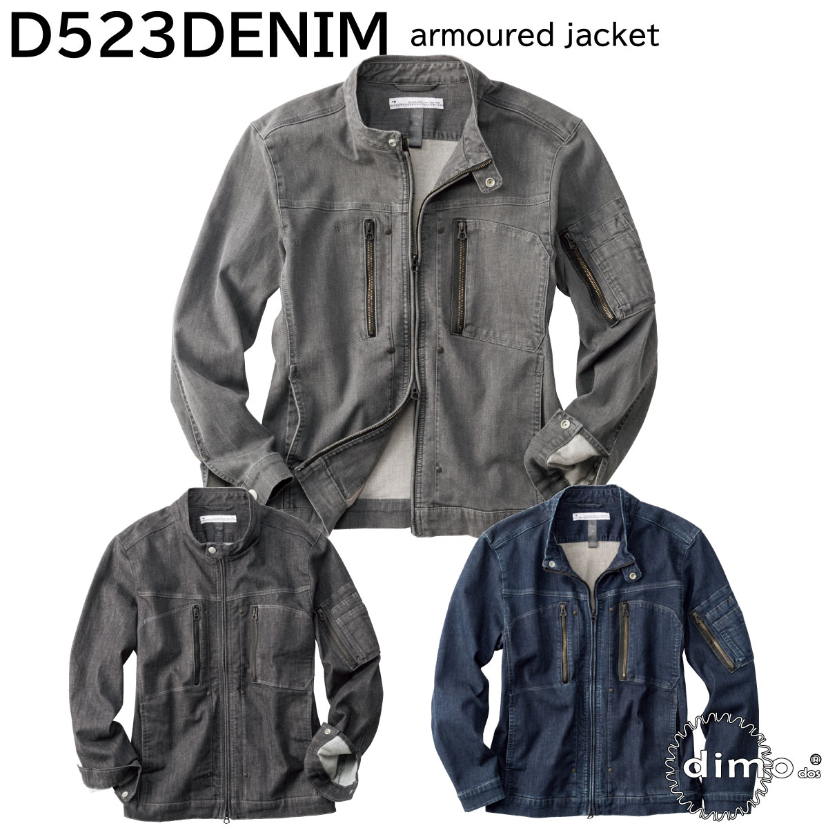 アーマードジャケット D523DENIM SS〜EL dimo NAKATSUKA 3色展開