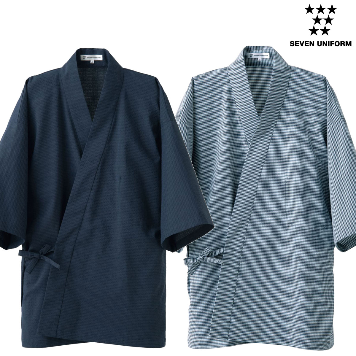 作務衣（男女兼用）EA3075 SS〜3L セブ