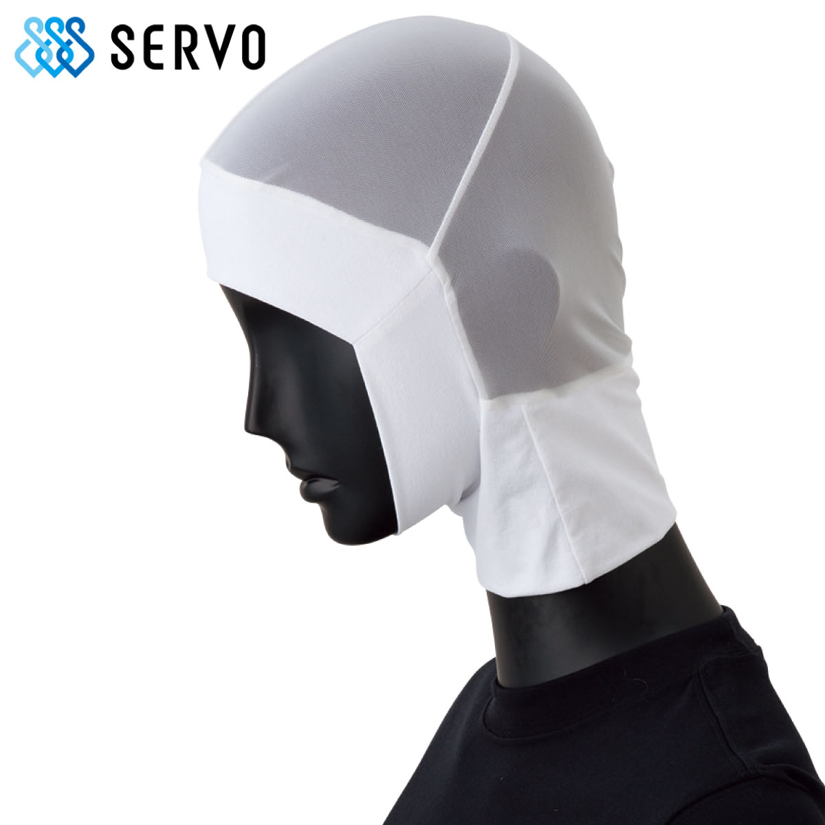 ヘアネット 帽子の下に着用して、毛髪の落下を より厳重に防止。 【MATERIAL】 ■額・頬・首素材/T400&trade; ■頭部素材/パワーネット ■T400&trade;：ポリエステル100％ 　パワーネット：ナイロン85％・ポリウレタン15％ ■顔・首まわりに伸縮性に優れたT400&trade;採用 ■頭部は伸縮性と通気性のあるパワーネット採用 【COLOR】 ■ホワイト 【SIZE】 ■S/M/L