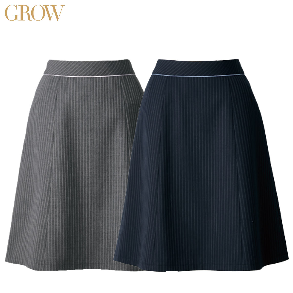 Aラインスカート GSKL-1757 5号~23号 女性用 GROW グロウ 2色展開