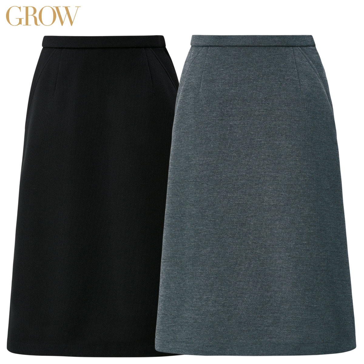 Aラインスカート GSKL-1857 5号~23号 女性用 GROW グロウ 2色展開