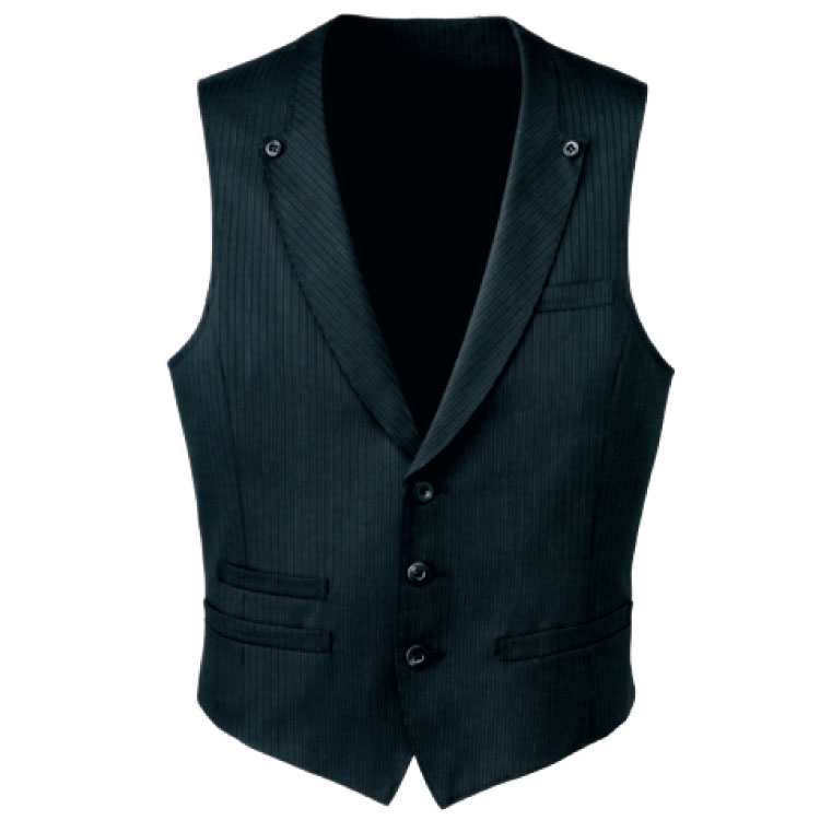ベスト(男性用) MVE-073 S〜3L 黒系 サーヴォ Servo サーヴォ SerVo ストライプ