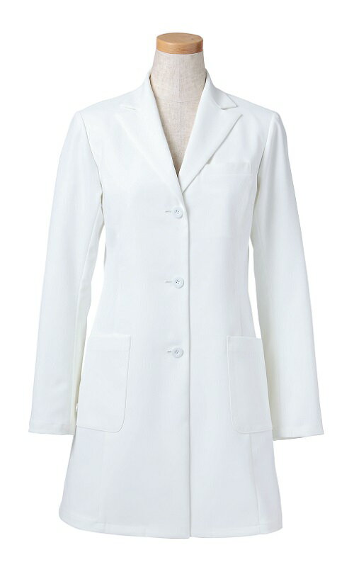 女性用 長袖 ドクタージャケット [ベーシック] R2441 S～4L RISERVA ヤギコーポレーション ホワイト その1