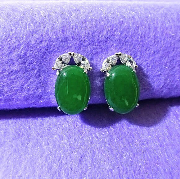 【送料無料】翡翠 イヤリング ヒスイ ひすい キュービックジルコニア 人気 上品 アクセサリー プレゼント ギフト 結婚式 レディース 華やか ウエディング パ...