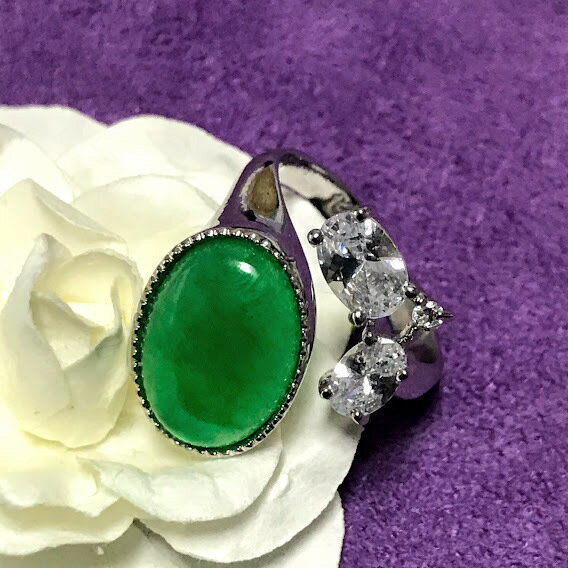 リング翡翠指輪ひすい人気上品アクセ...