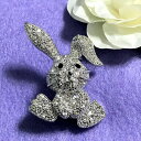 【送料無料・計2色】ブローチ おしゃれ うさぎ 動物 ジュエリー 人気 上品 アクセサリー プレゼント ギフト 結婚式 レディース 華やか ウエディング パーティー キラキラ 普段使い お出かけ