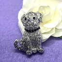 ブローチ おしゃれ 犬 いぬ かわいい 動物 人気 上品 アクセサリー プレゼント ギフト 結婚式 レディース 華やか ウエディング パーティー キラキラ 普段使い