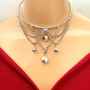 スワロフスキー ネックレス 社交ダンス 衣装 トップス モダンドレス スカート ドレス アクセサリー ブライダル パーティー 綺麗 華やか 人気 上品 プレゼント ギフト 入学式 卒業式 レディース 華やか 二次会 ウエディング