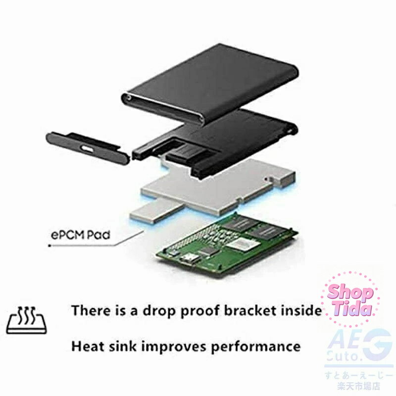 [SALE]【一年保証】ポータブルSSD 2TB 4TB ハードディスク USB3.1 外付け 耐衝撃 強互換性 トランセンド 外付け ポータブルハードディスク プレゼント ギフト 父の日 ギフト 誕生日プレゼント パソコン 家庭用 家族用 敬老の日 贈り物 両親 コンパクト - Image 2