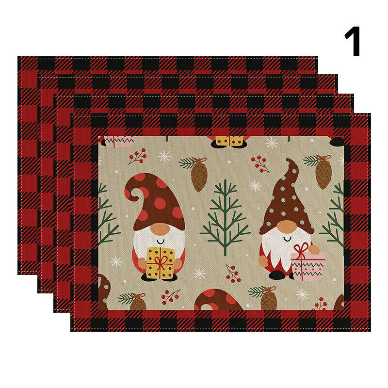 クリスマステーブルプレースマット ランチョンマット セット クリスマステーブルマ...