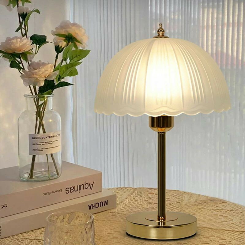 テーブルランプ 3色切り替え LED電球付 テーブルライト ガラス テーブルライト 間接照明 デスクライト デスクランプ ベッドサイドランプ 北欧 おしゃれ 卓上ライト 常夜灯 ナイトライト ルームライト 枕元ライト インテリア