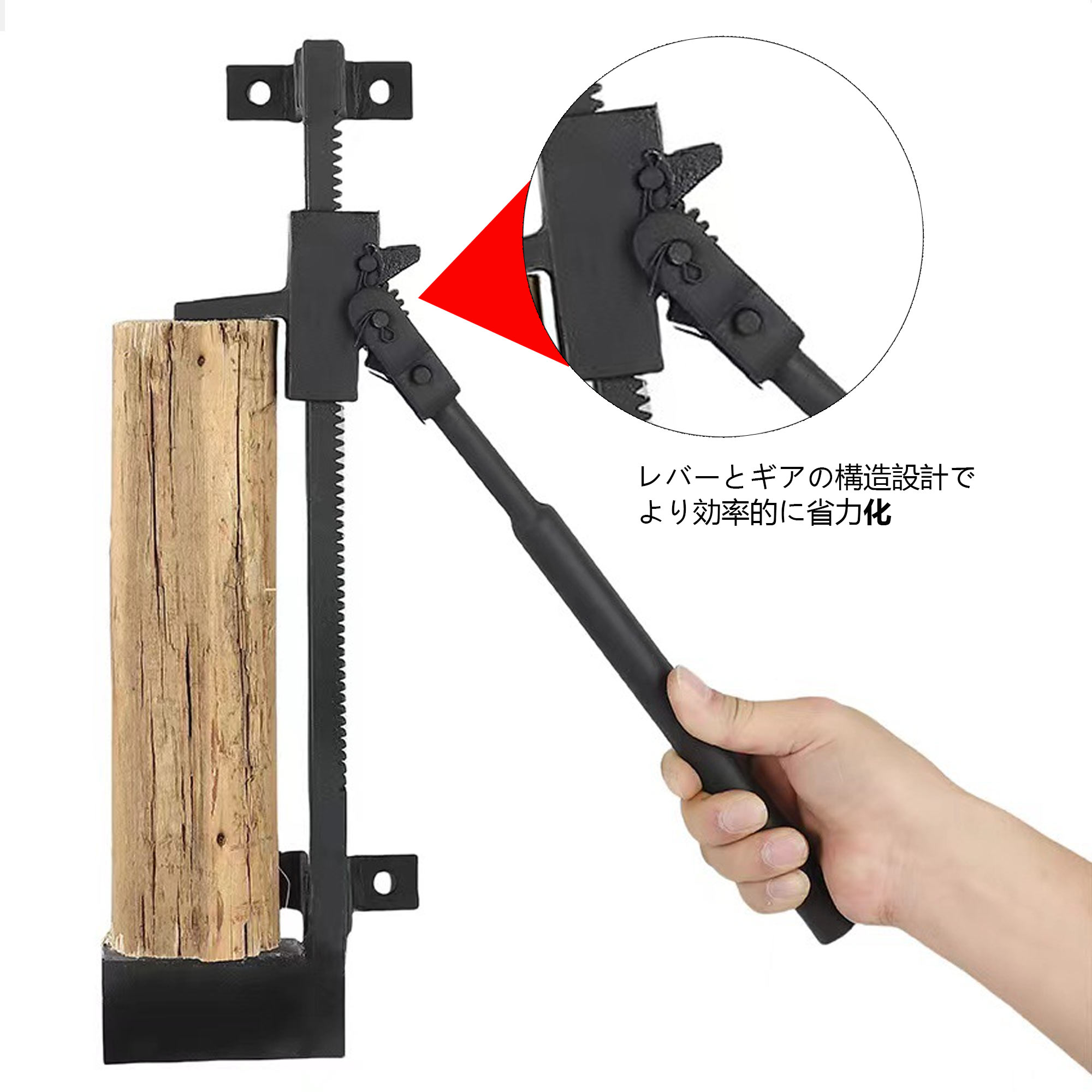 【新登場！！！】薪割り台 ウッドスプリッターウォールマウント ネジ付き薪薪割り...