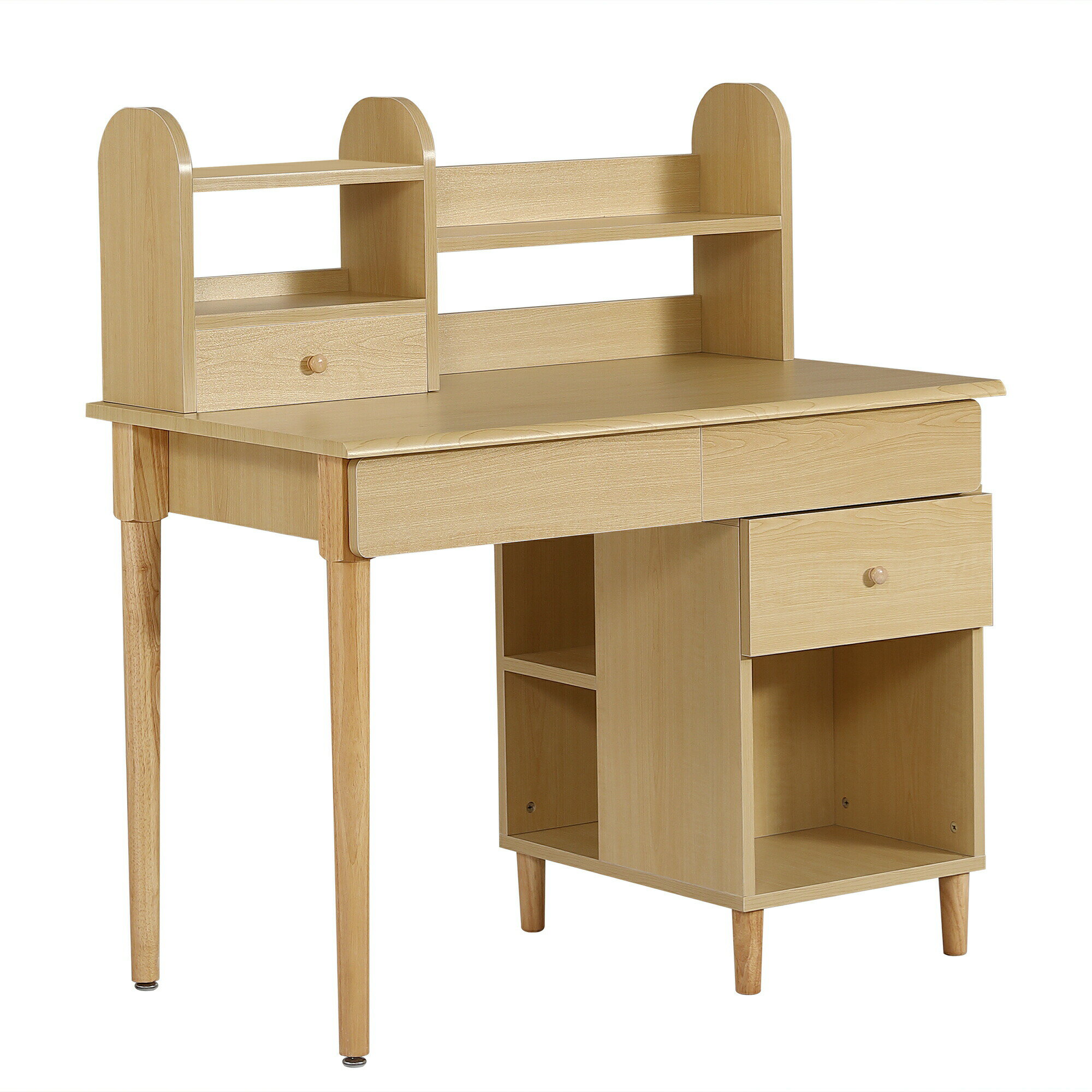 【デスクのみいすなし】 学習机 子供用デスク 伸縮デスク ブックシェルフ付き コンパクト ワゴン収納 大容量 引き出し付き 省スペース 木製 リビング学習 ジュニアデスク 子ども部屋 勉強机 パソコンデスク 組立簡単デスク単品で自由にコーデ...