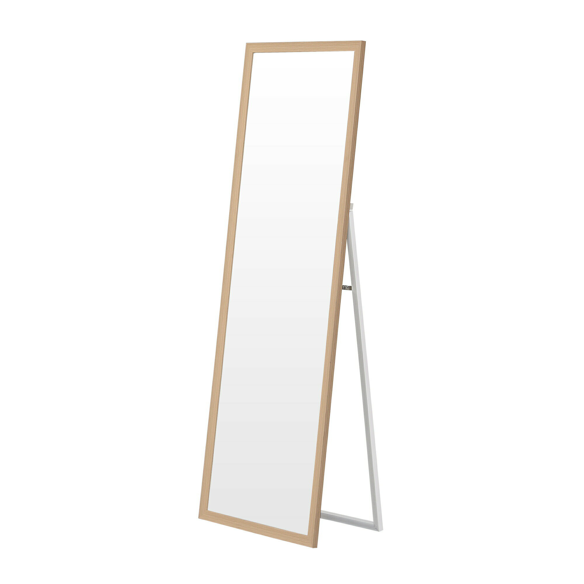 【50×150cm】全身鏡 スリムミラー 壁掛け 立て掛け スタンド 2WAY 木目調 飛散防止 おしゃれ 軽量 玄関 リビング 寝室 DIY 韓国風 インスタ映えシンプルでおしゃれ、軽量で持ち運びラクラク！お部屋を明るく広く見せる全身ミラ...