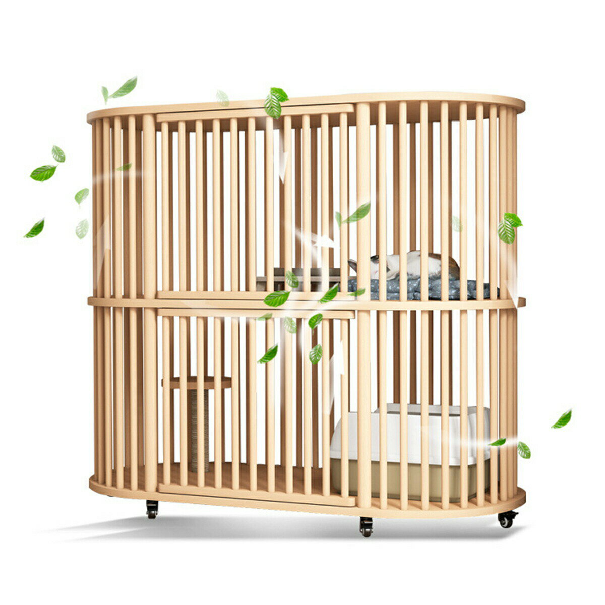 猫 ケージ 猫 ゲージ キャットケージ 1段 /2段 /3段 木製 大型 スリム キャスター 走防止 多頭飼い ケージ 組立簡単猫 ケージ 猫 ゲージ キャットケージ 1段 /2段 /3段 木製 大型 スリム キャスター 走防止 多頭飼い ...