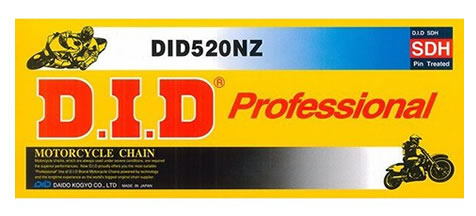 DIDチェーン　520NZ 120L スチール FB(軽圧入クリップタイプ) 169257