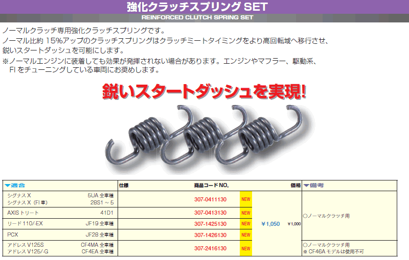 KITACO(キタコ)強化クラッチスプリングSET
