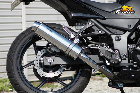 Realize(リアライズ) Aria（アリア） ステンレスマフラー Type-S スラッシュエンド Ninja250R 507-SO-003-02