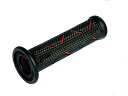 DAYTONA (デイトナ) PRO-GRIP スーパーバイクグリップ#717 耐震GEL 122mm 貫通 ブラック/レッド 98037
