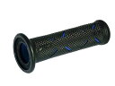 DAYTONA (デイトナ) PRO-GRIP スーパーバイクグリップ#717 耐震GEL 122mm 貫通 ブラック/ブルー 98038