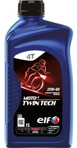elf(エルフ) 二輪用4サイクル エンジンオイル MOTO 4 TWIN TECH 20W-60 1L 213944