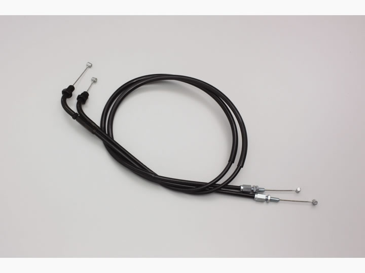 ハリケーン ロング　スロットルケーブルW ブラック アウター長 965/965mm HB6210-10