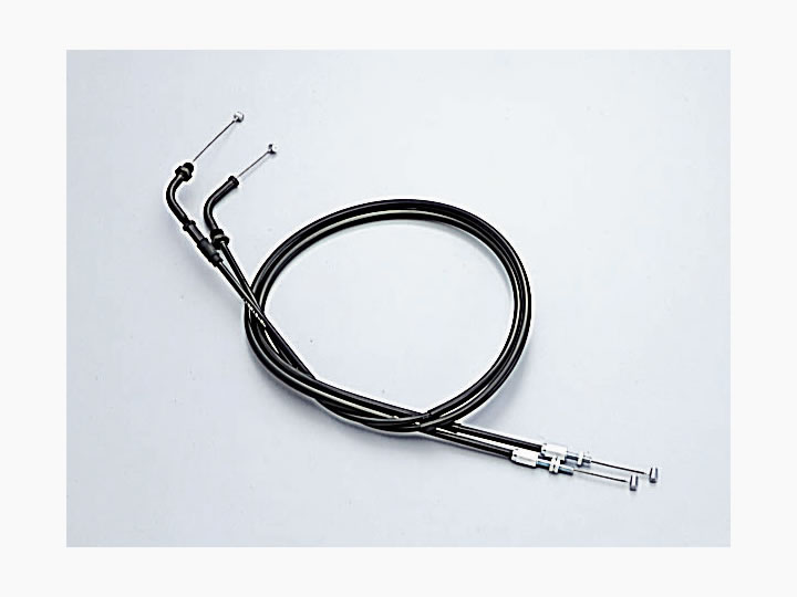 ハリケーン ロング　スロットルケーブルW ブラック アウター長 1070/1030mm HB6212