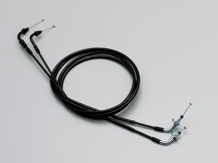 ハリケーン ロング　スロットルケーブルW ブラック アウター長 2100/2080mm HB6286