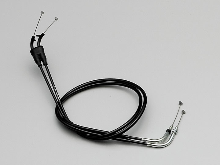 ハリケーン ロング　スロットルケーブルW ブラック アウター長 1130/1130mm HB6311-10