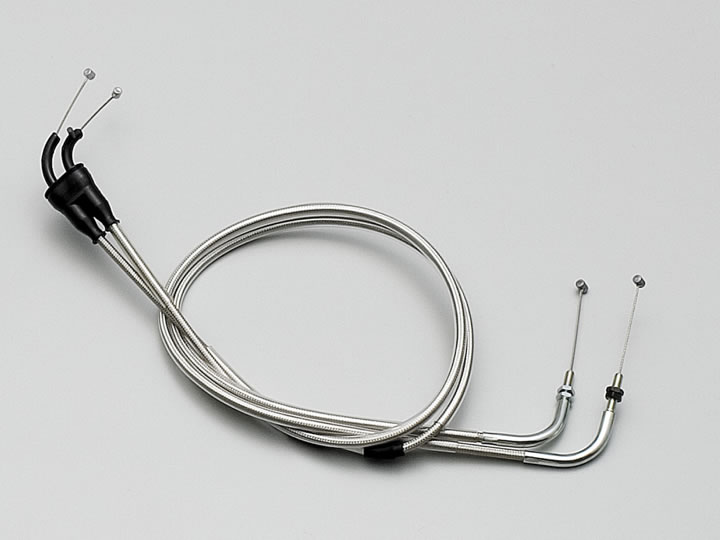 ハリケーン ロング　スロットルケーブルW ステンレスメッシュ アウター長 930/960mm HB6313M