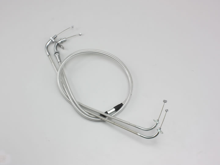 ハリケーン ロング　スロットルケーブルW ステンレスメッシュ アウター長 950/985mm HB6444M-30