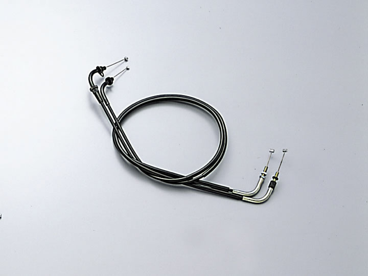 ハリケーン ロング　スロットルケーブルW ブラック アウター長 1300/1320mm HB6460-10