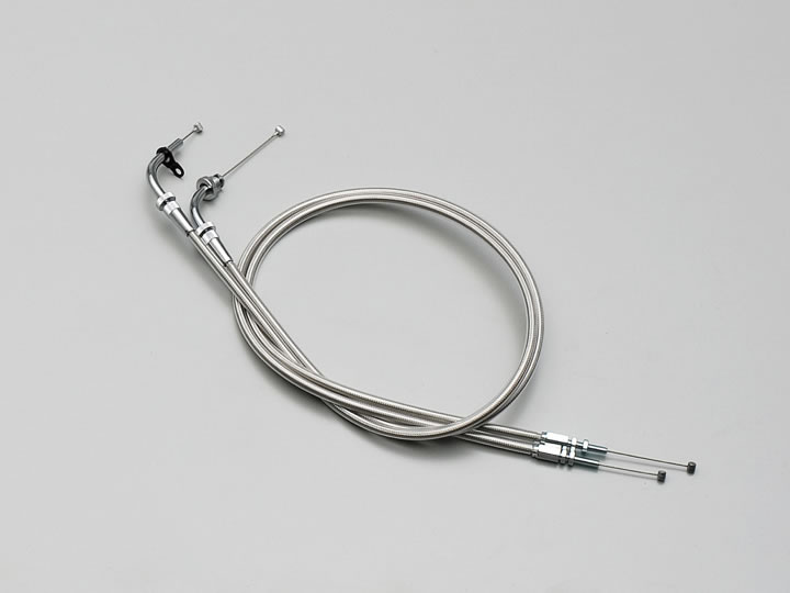 Rakuten - ハリケーン ロング　スロットルケーブルW ステンレスメッシュ アウター長 1110/1110mm HB6511M