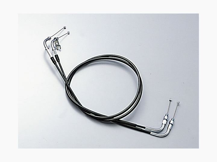 ハリケーン ロング　スロットルケーブルW ブラック アウター長 1290/1290mm HB6548